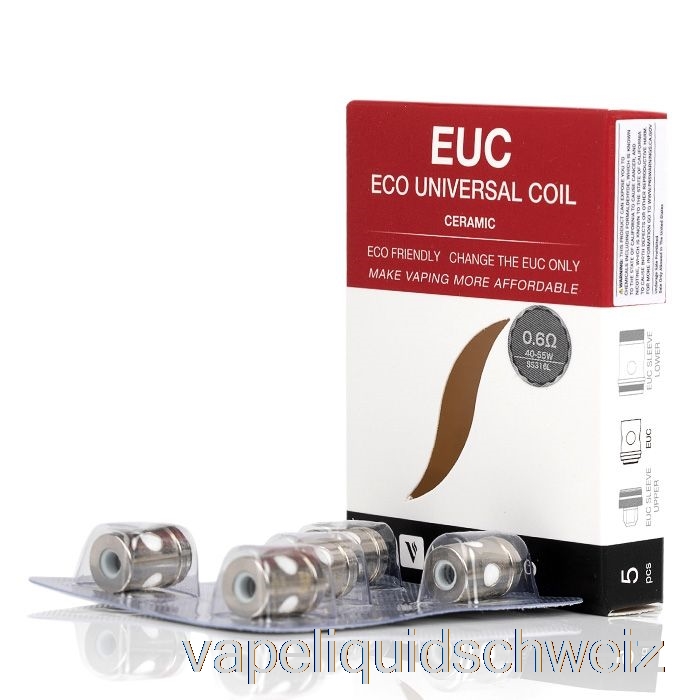 Vaporesso EUC Ersatzspulen 0,6 Ohm Keramik EUC SS316L Vape Ohne Nikotin